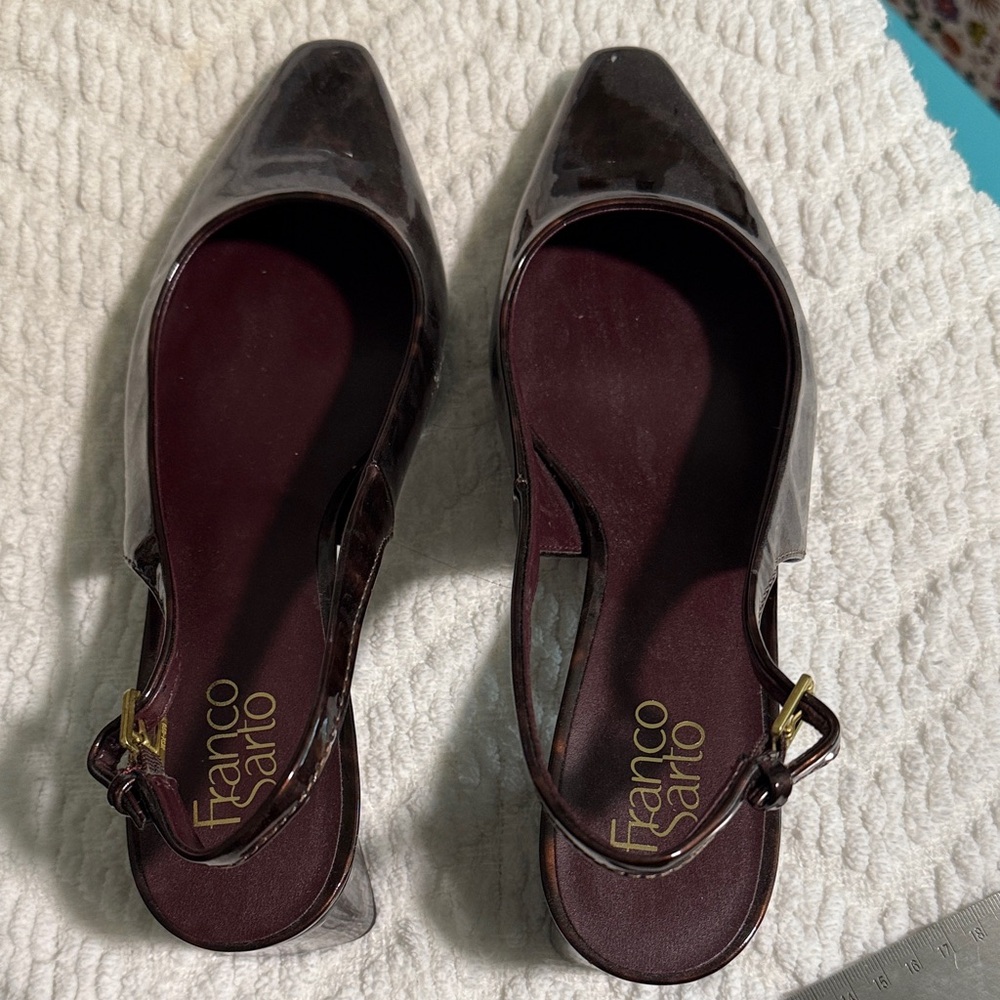 Franco Sarto Women's Dark Brown Slingback Heels